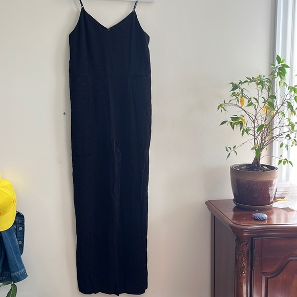 Anthropologie The Essential Jumpsuit Black Polka Dot sz 8 date night wedding - Picture 5 of 11